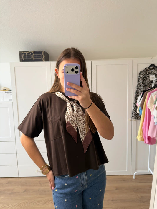 Shirt "Chic & Tuch" Schokobraun