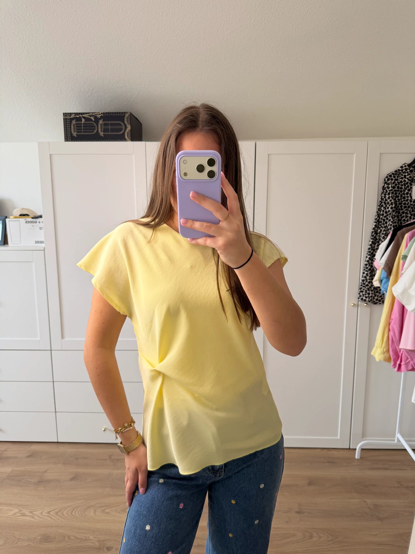 Blusenshirt "Twist" Gelb