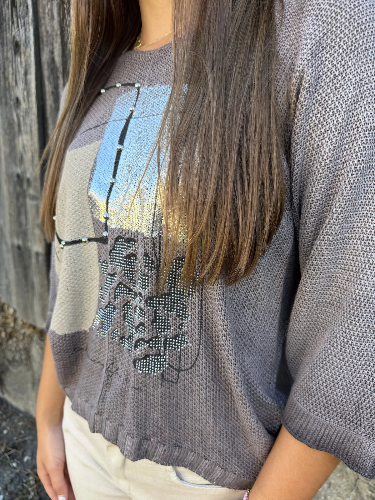 Pullover"Art Mosaic" Taupe
