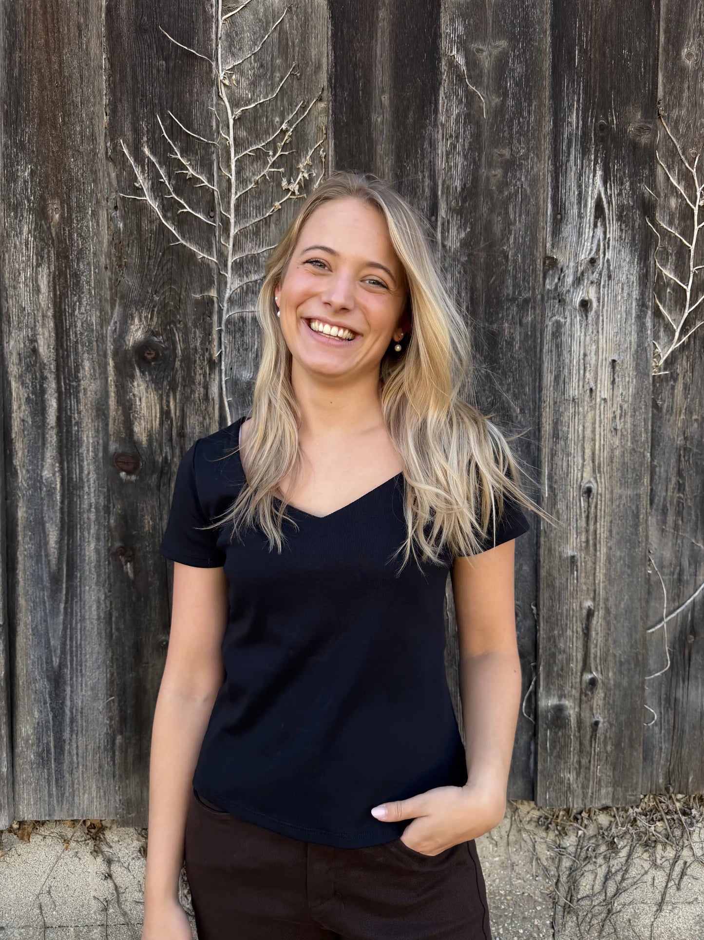 Basicshirt "Sweetline" Schwarz