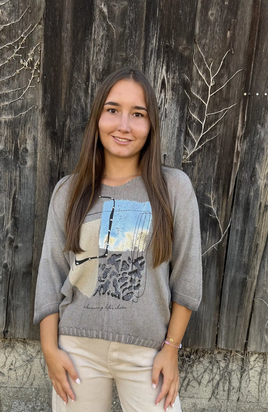Pullover"Art Mosaic" Grau