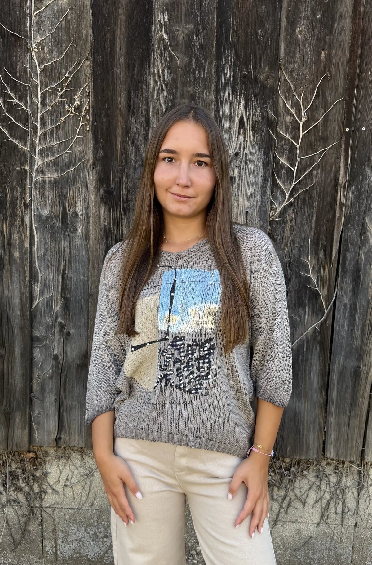 Pullover"Art Mosaic" Grau
