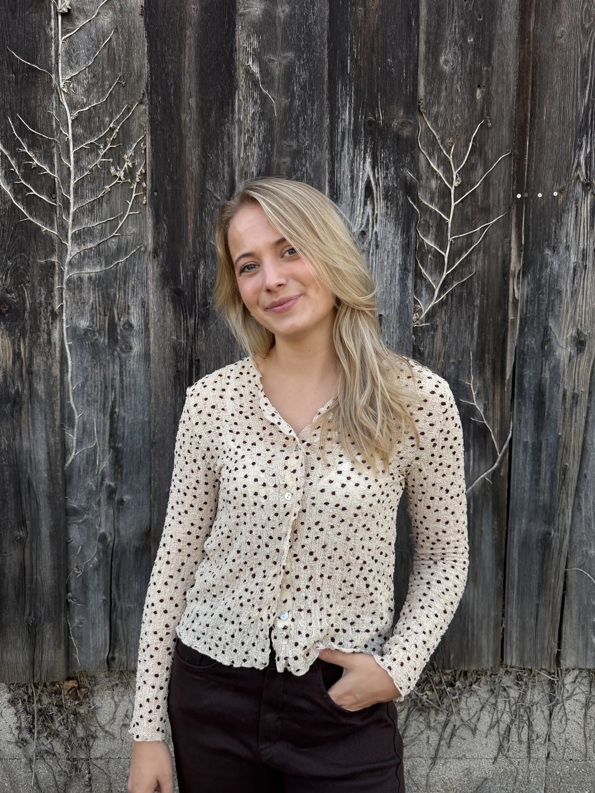 Shirt "Dotelle" Beige