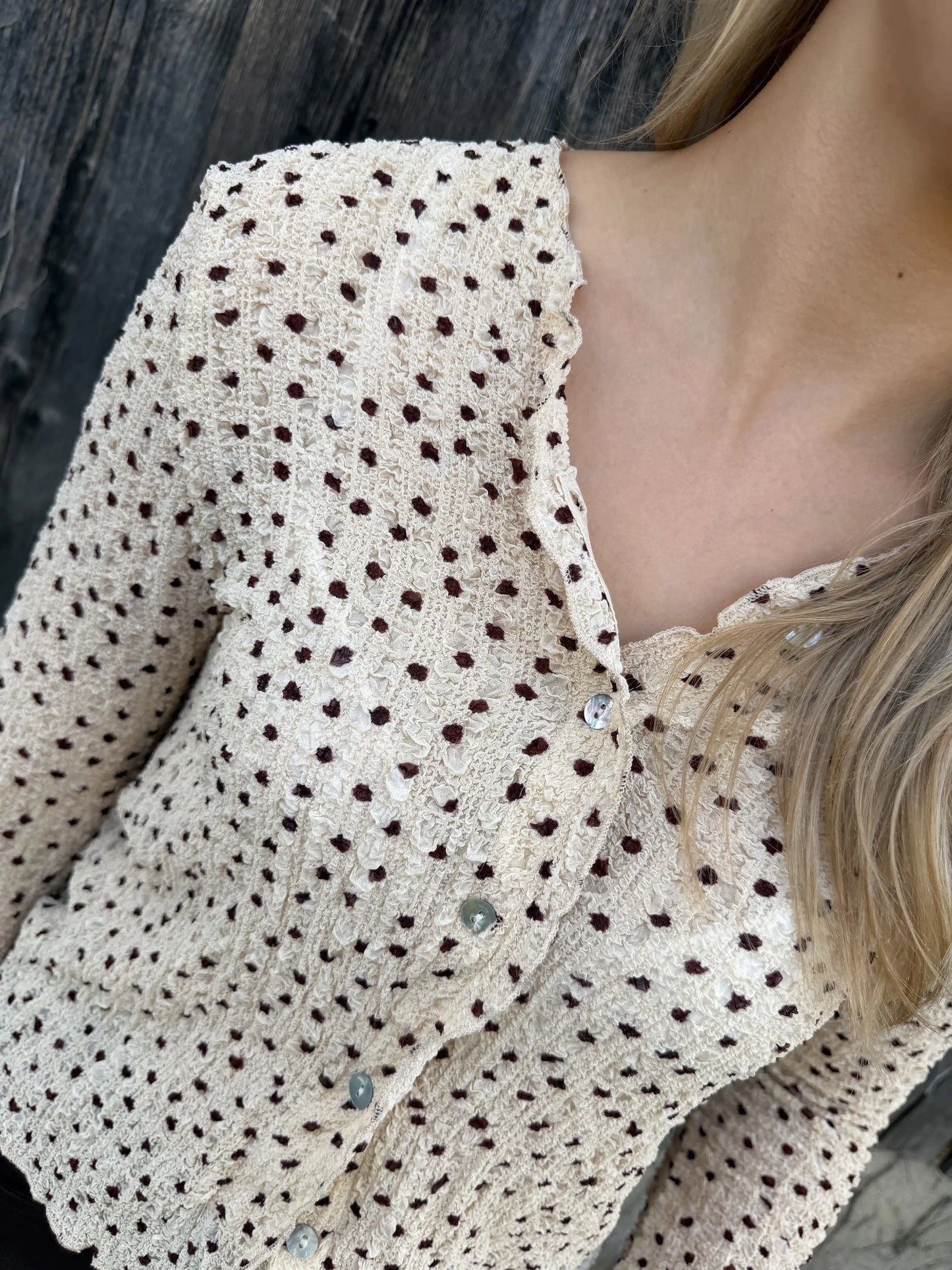 Shirt "Dotelle" Beige