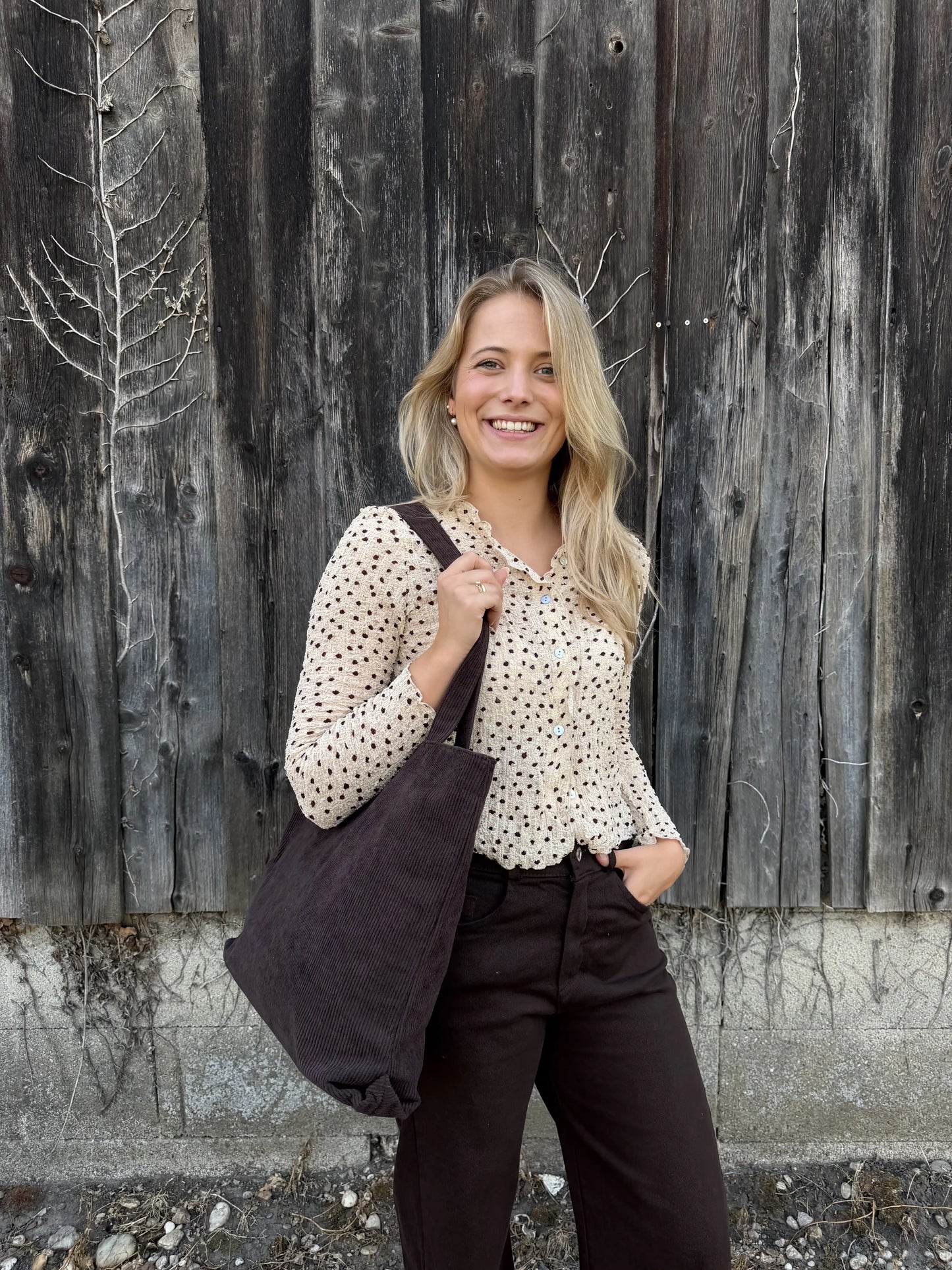 Tasche "Cord Carry" Schokobraun