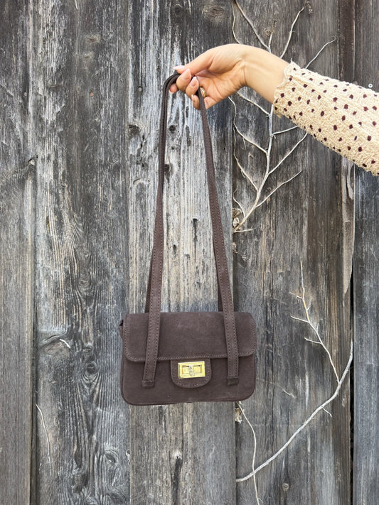 Tasche "Mini Lock" Schokobraun