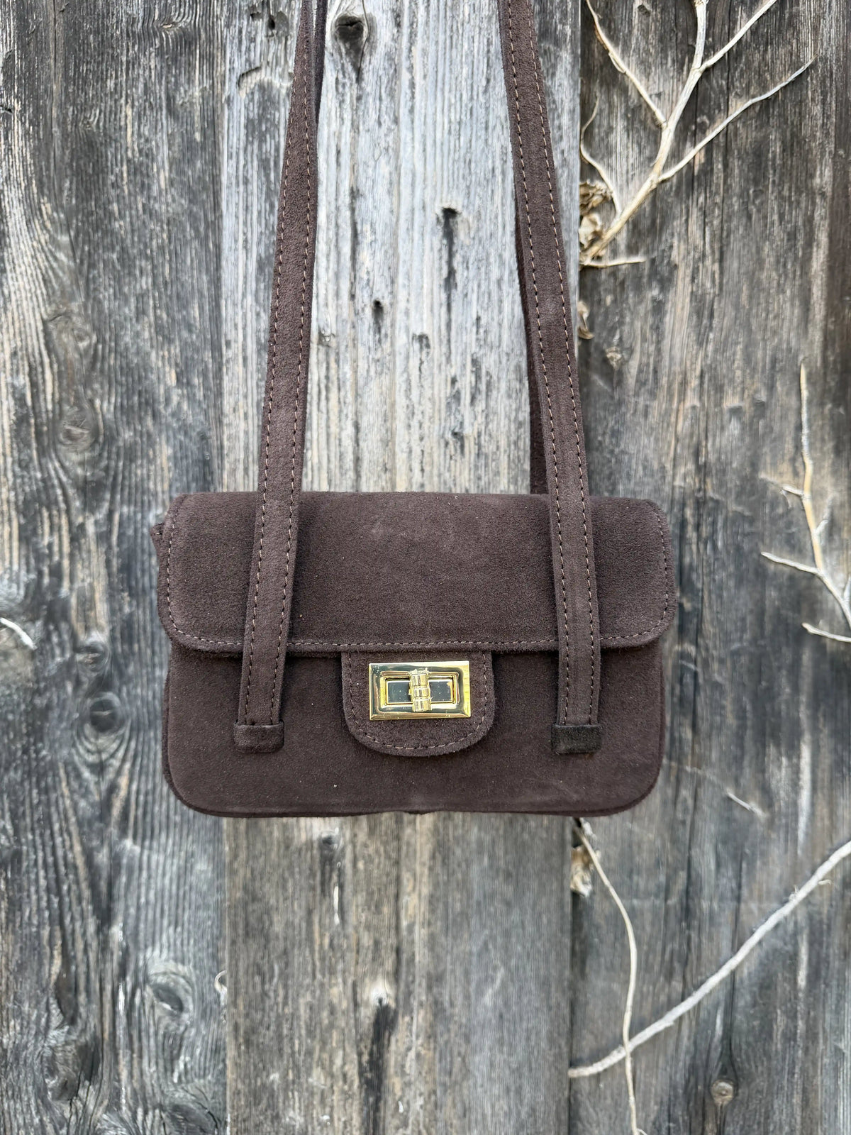 Tasche "Mini Lock" Schokobraun