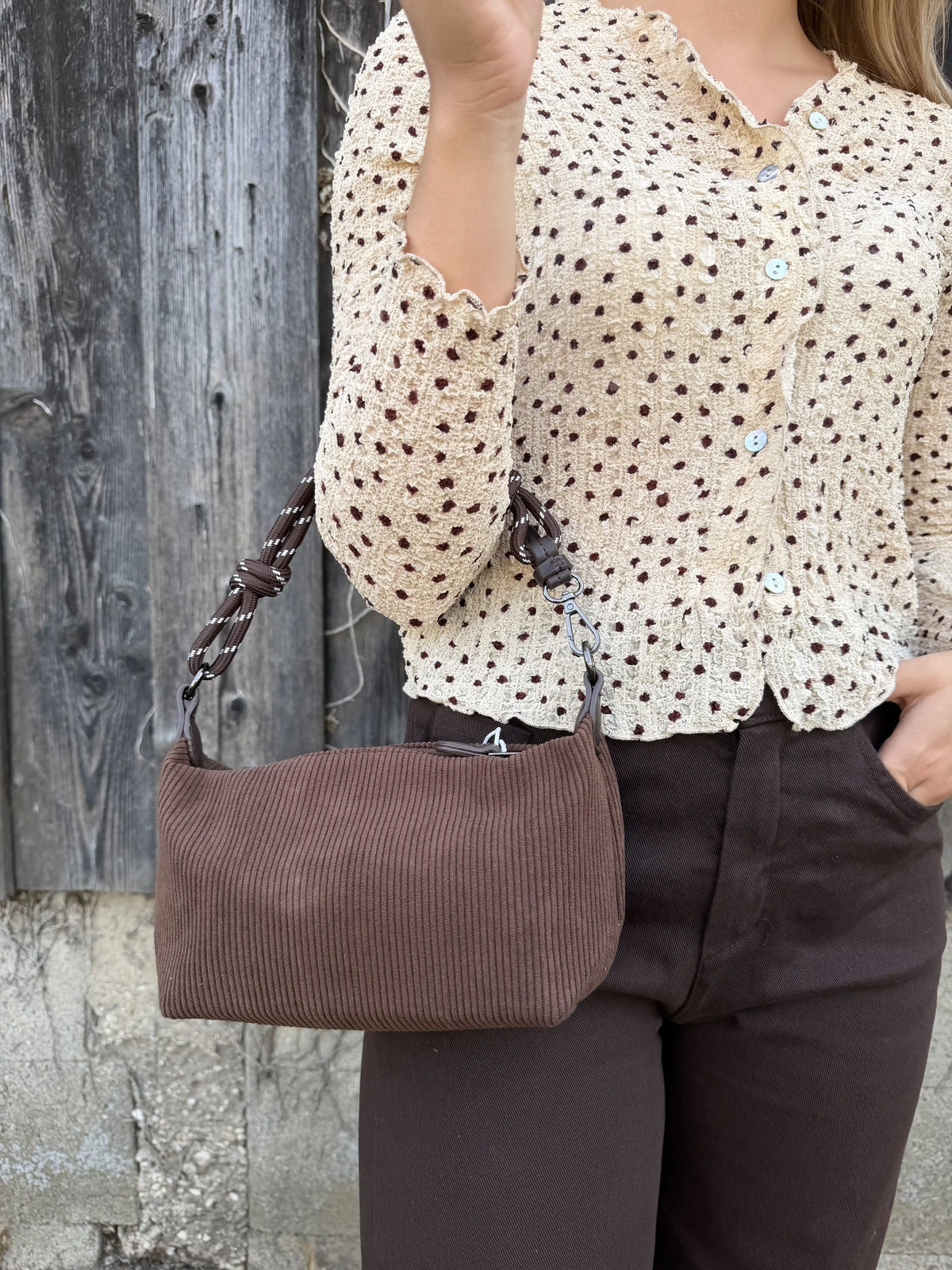 Tasche "Knot Cord" Schokobraun