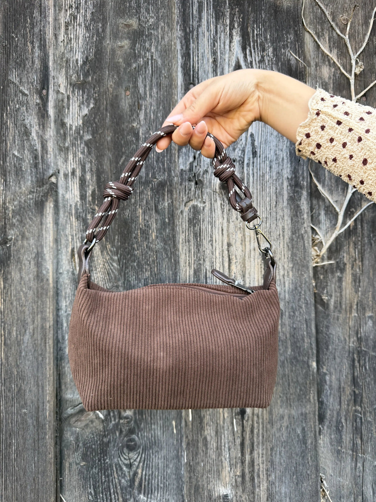 Tasche "Knot Cord" Schokobraun