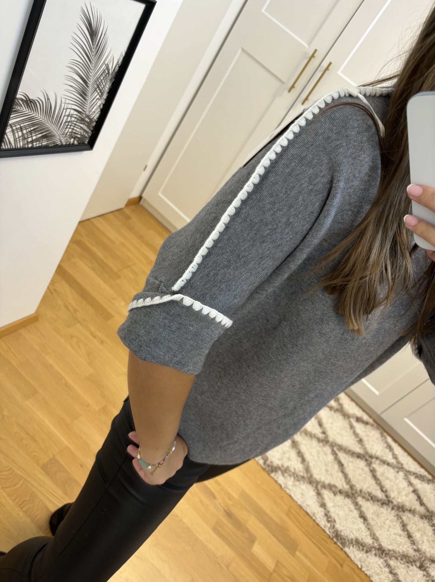 Strickpullover "Nelly" Grau