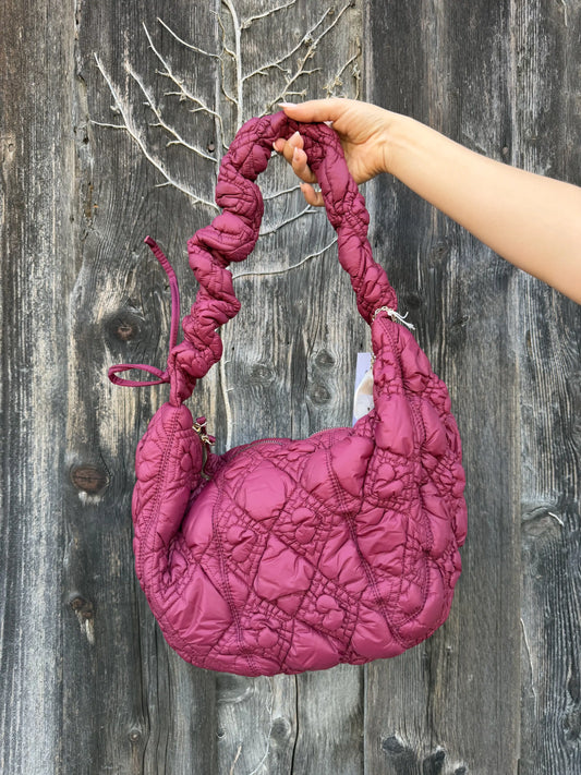 Tasche "Puffy Loop" Weinrot
