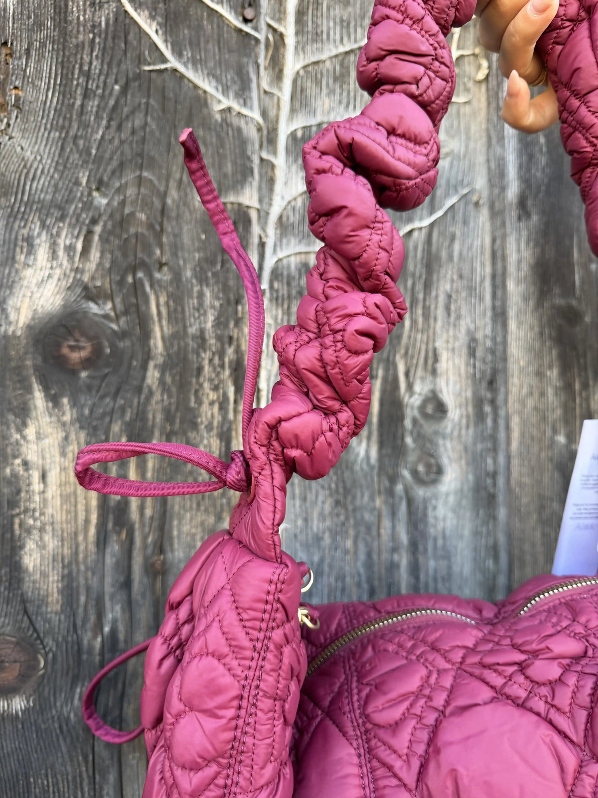 Tasche "Puffy Loop" Weinrot