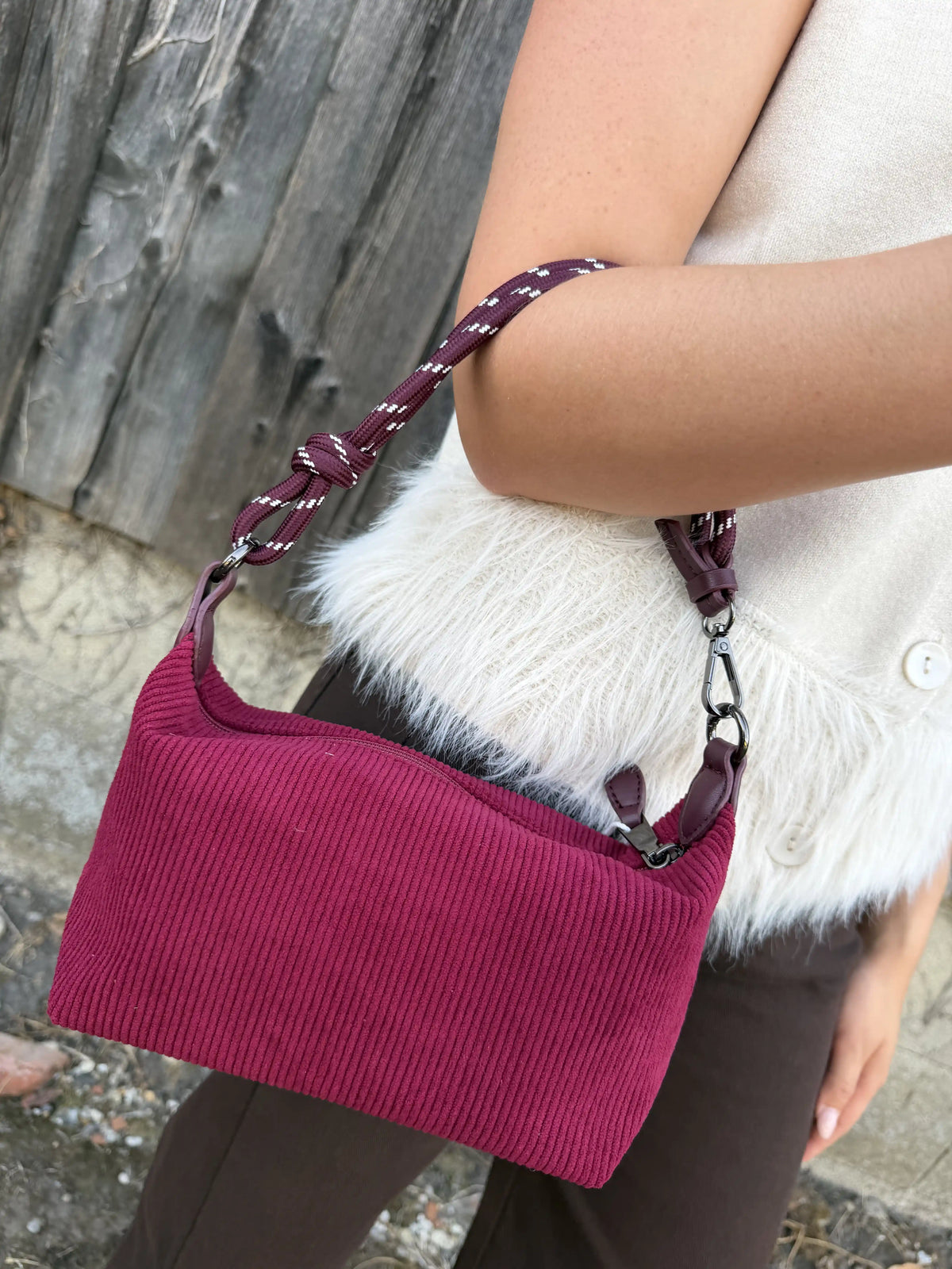Tasche "Knot Cord" Weinrot