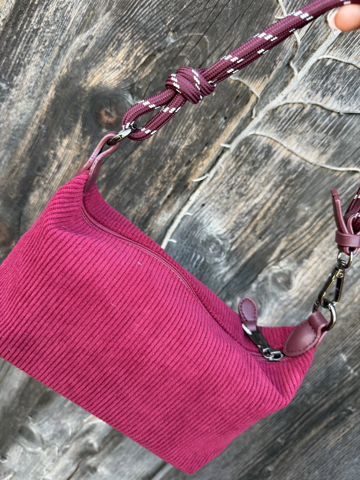 Tasche "Knot Cord" Weinrot