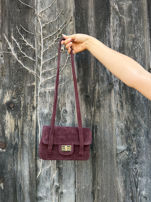 Tasche "Mini Lock" Weinrot