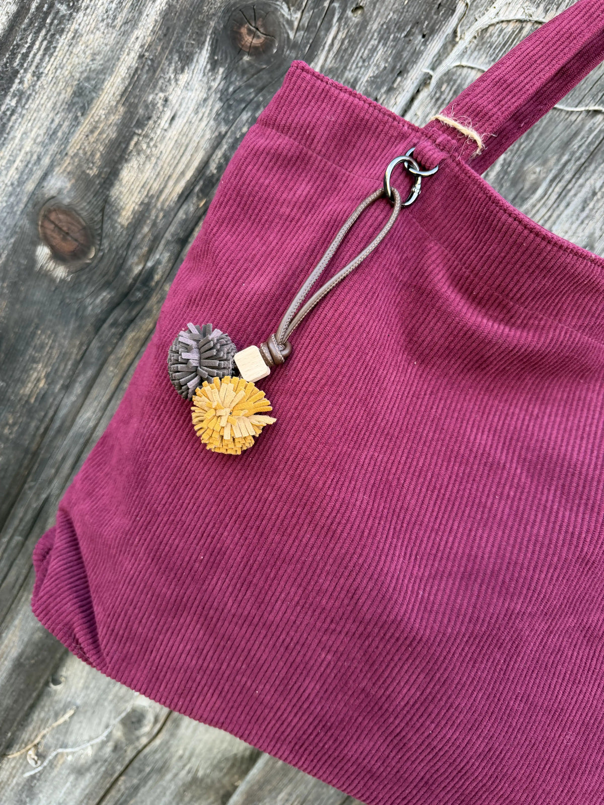 Tasche "Cord Carry" Weinrot