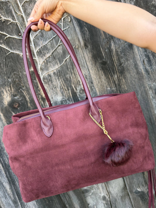 Tasche "Pom Bag" Weinrot