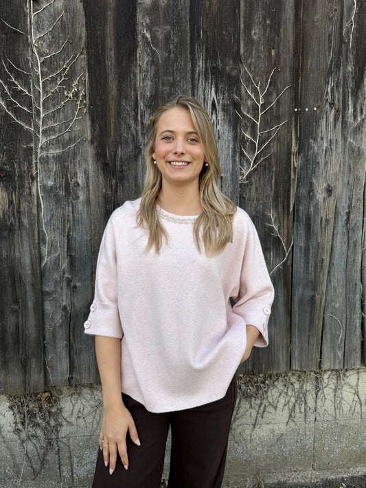 Pullover "Pearlykragen" Rosa