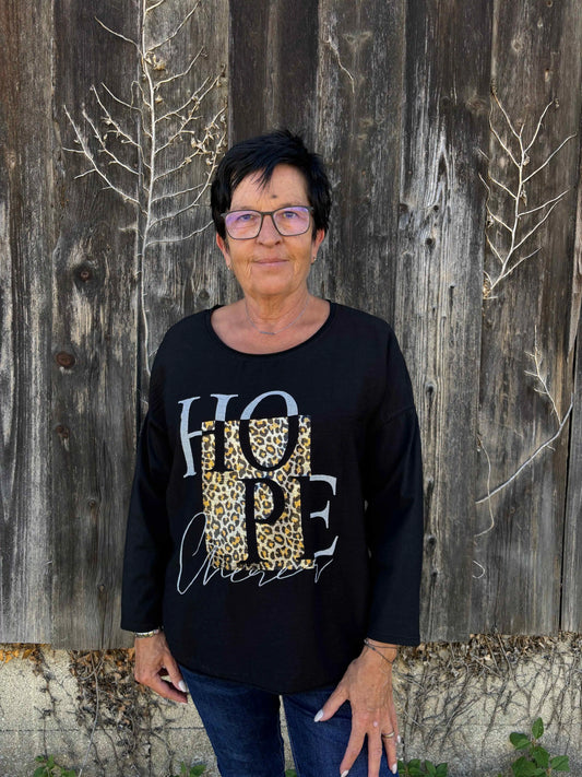 Langarmshirt "Hope" Schwarz