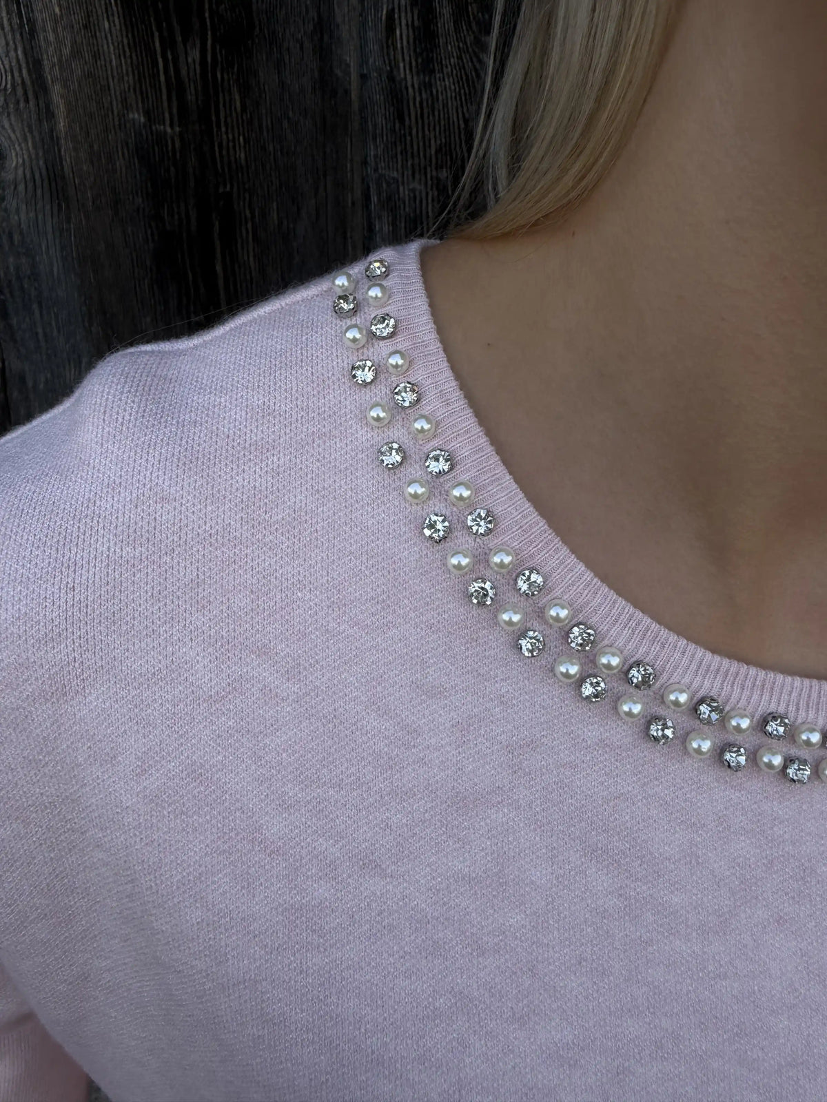 Pullover "Pearlykragen" Rosa
