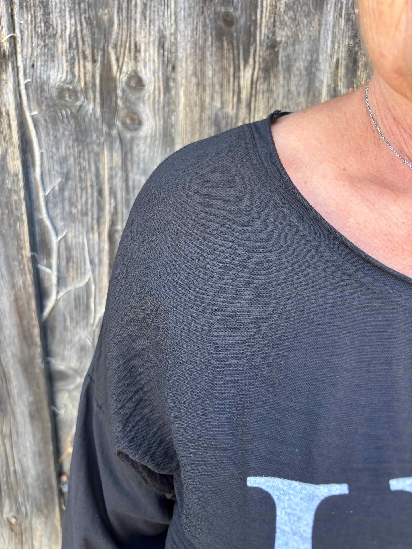 Langarmshirt "Hope" Schwarz