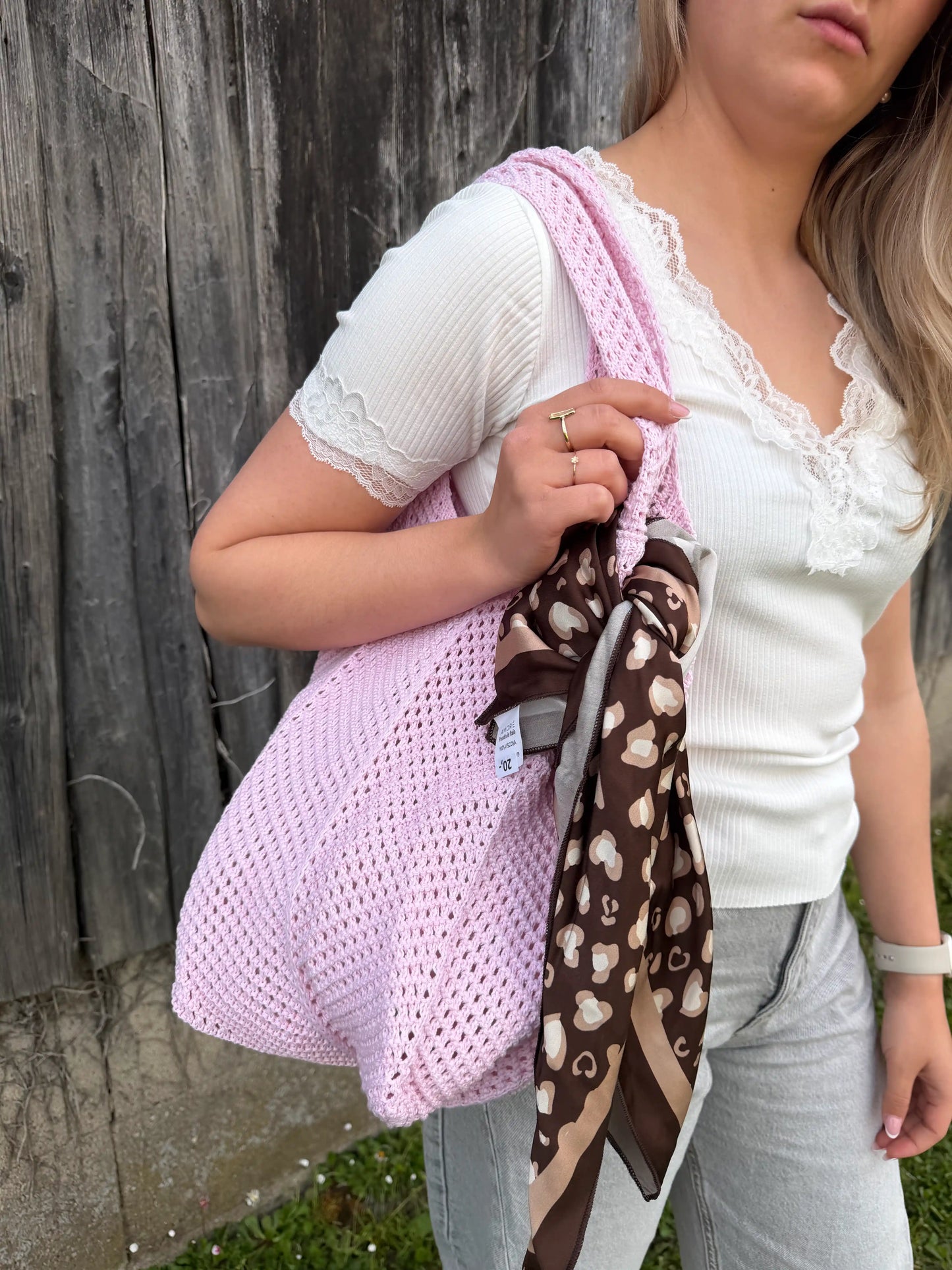 Häkeltasche "Crochet" Rosa