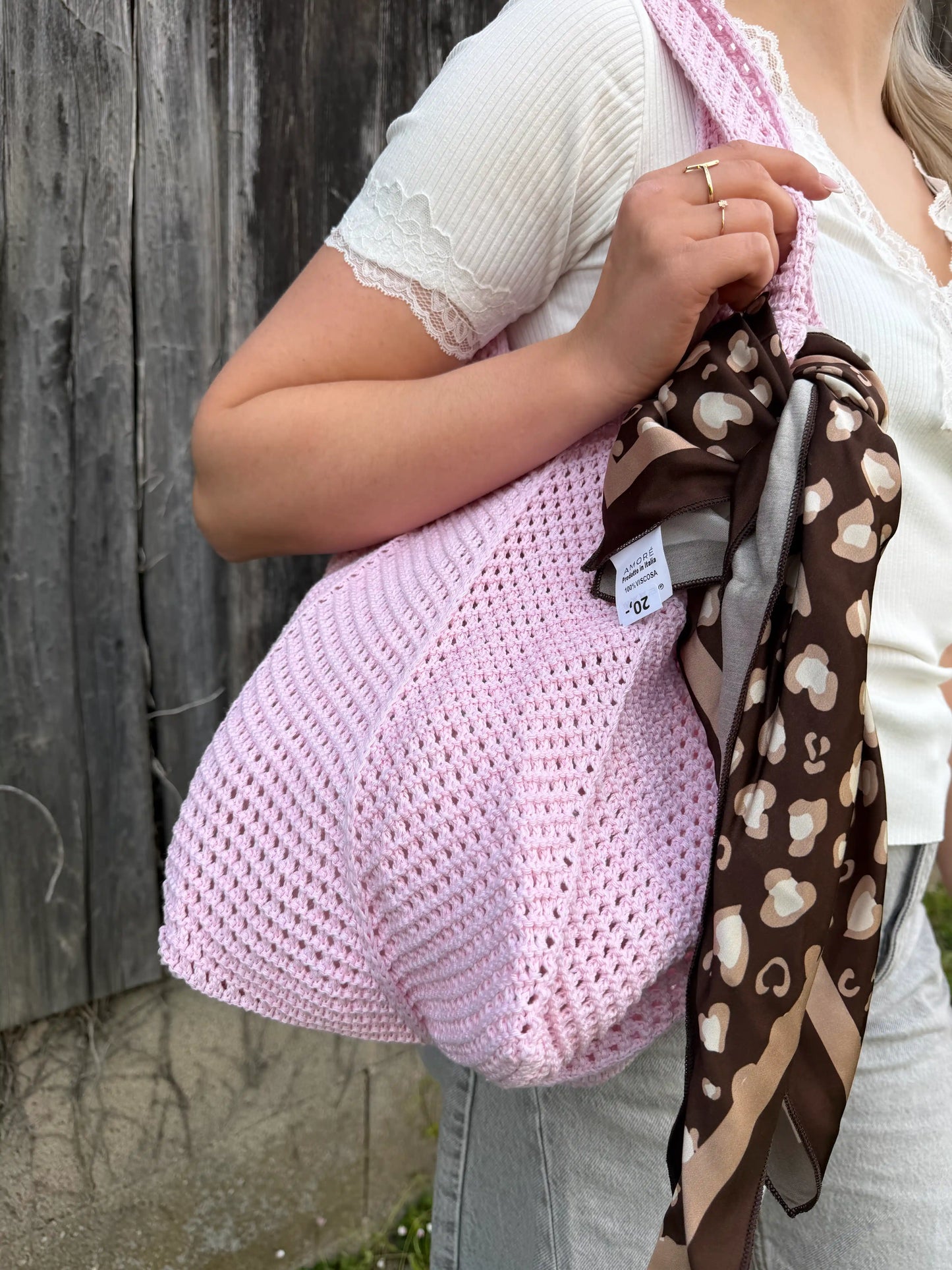 Häkeltasche "Crochet" Rosa