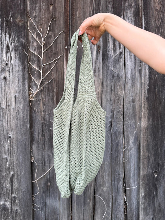 Häkeltasche "Crochet" Salbei