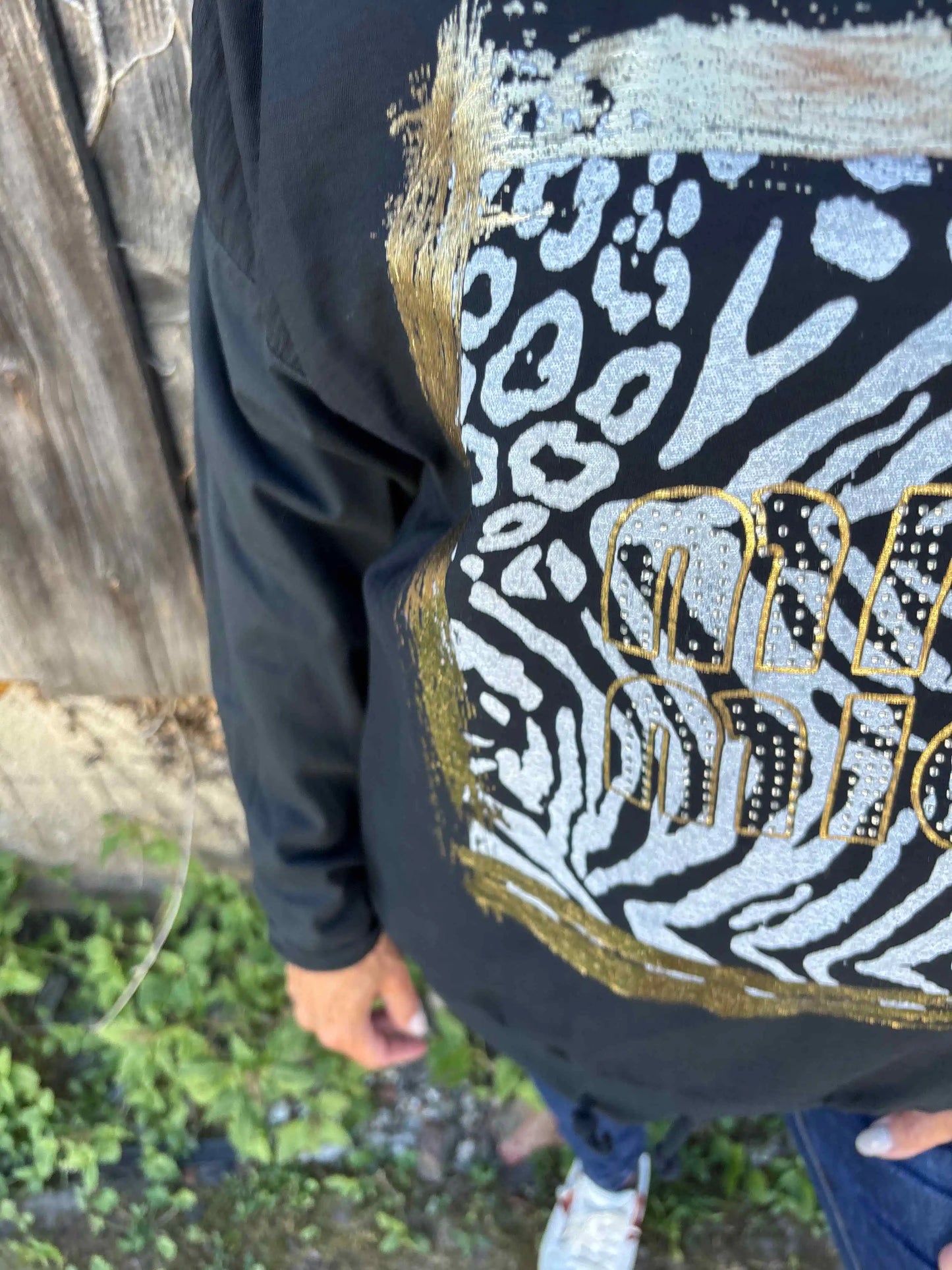 Langarmshirt "MioMio" Schwarz