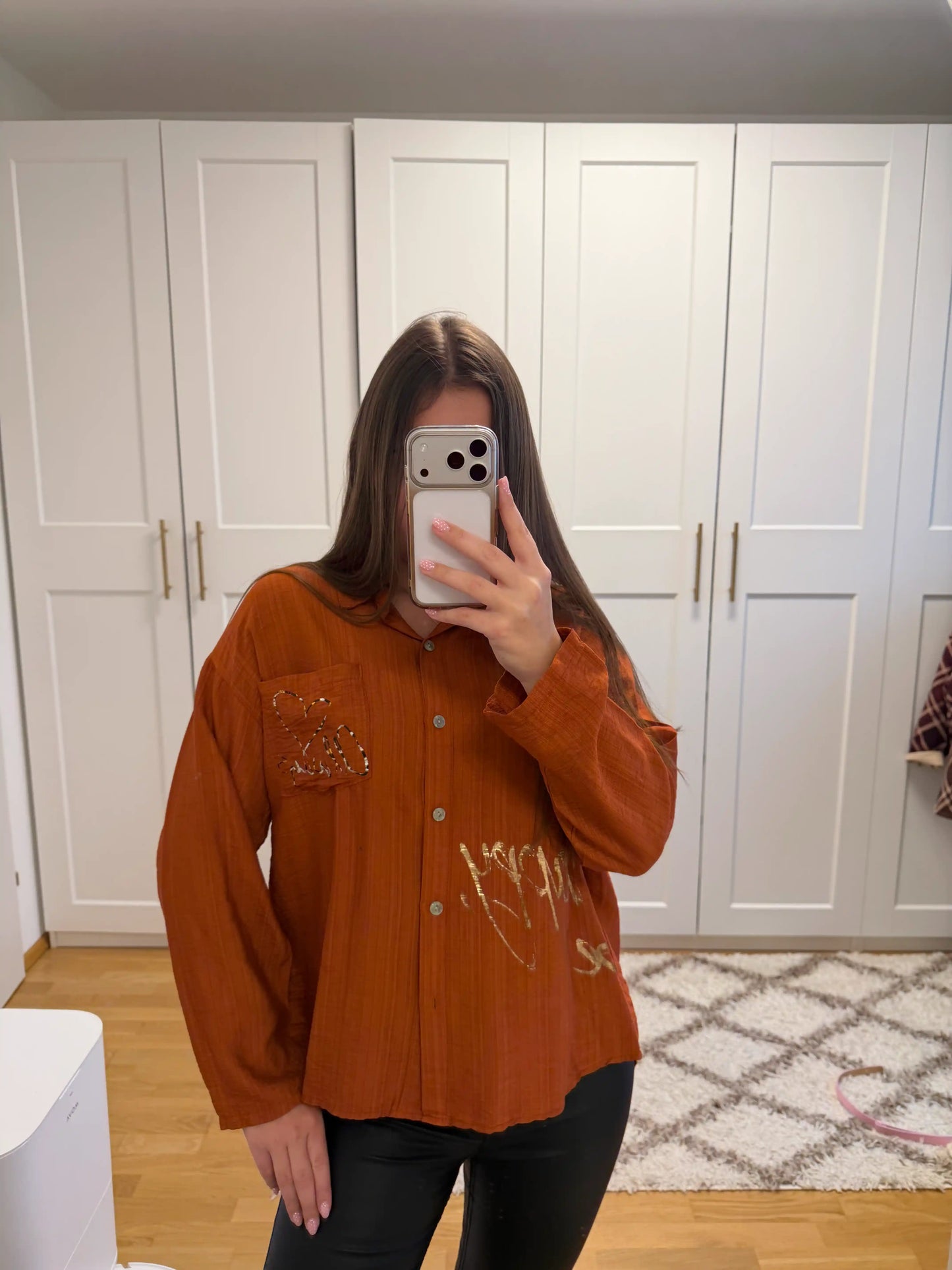 Bluse "Love" Terracotta