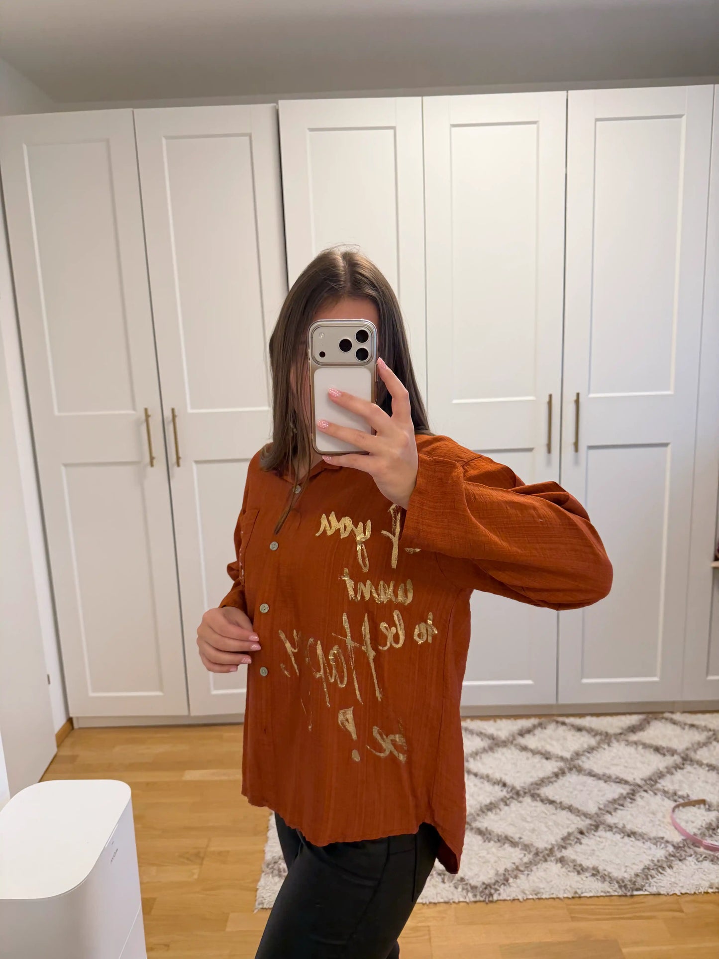 Bluse "Love" Terracotta