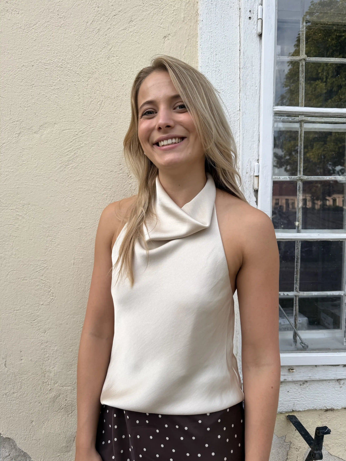 Top "Satinneck" Beige