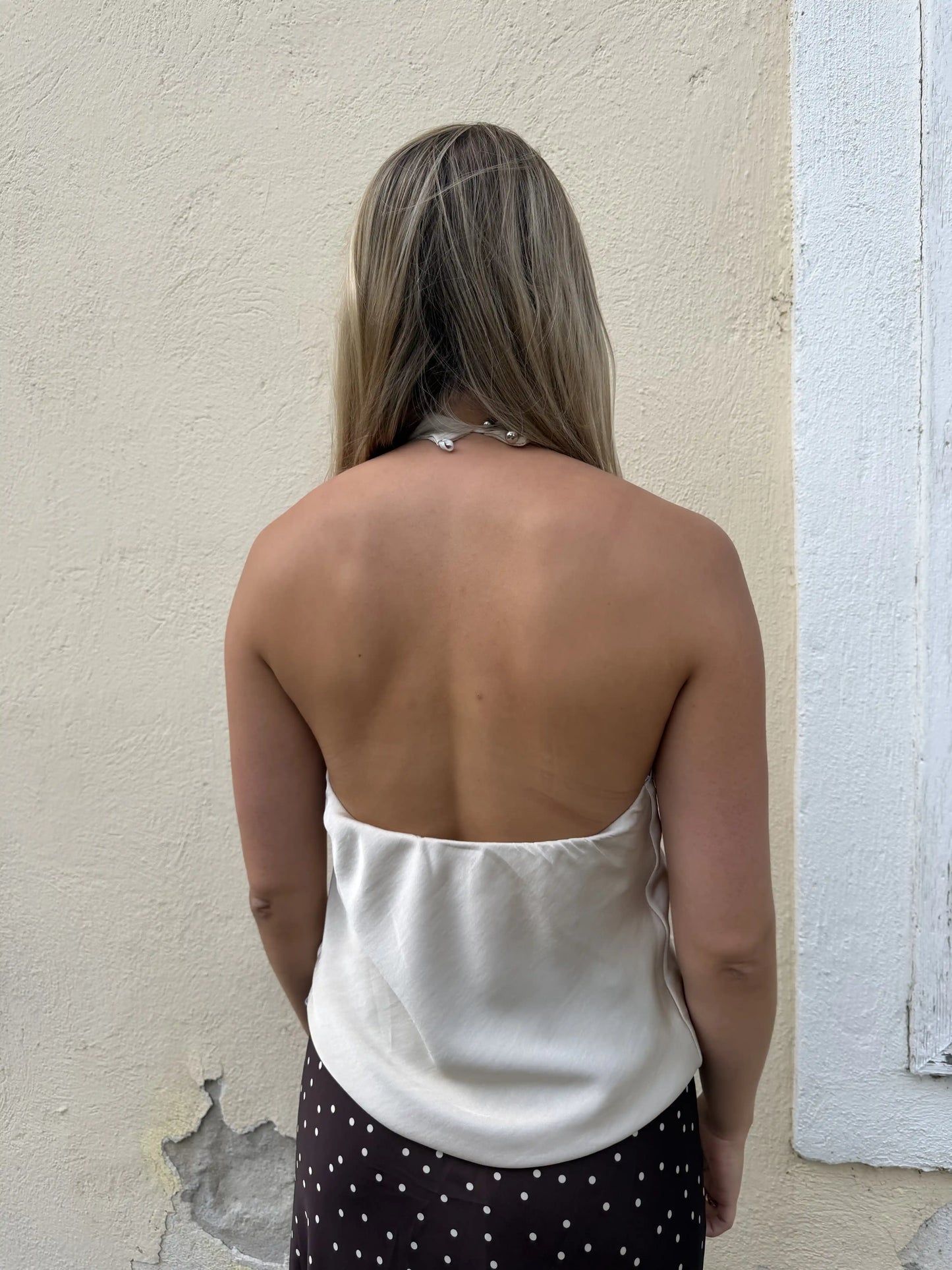 Top "Satinneck" Beige