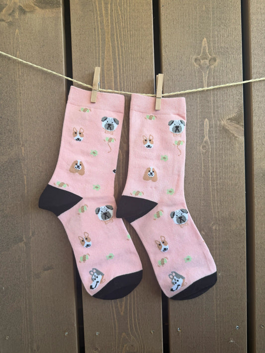Socken "Paw" Rosa