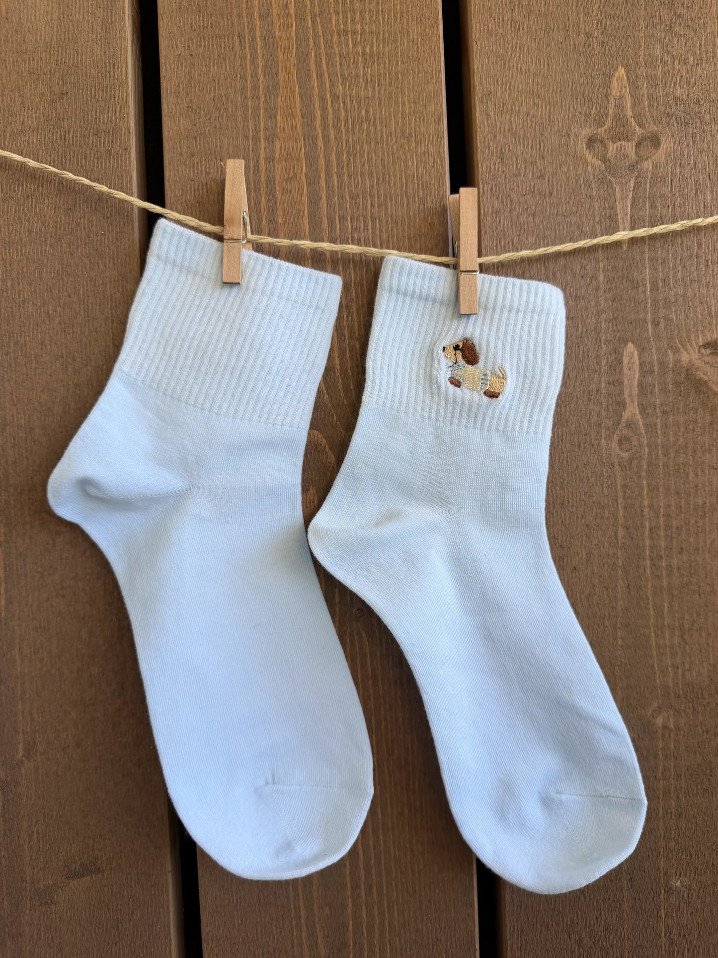 Socken "Dackel" Hellblau