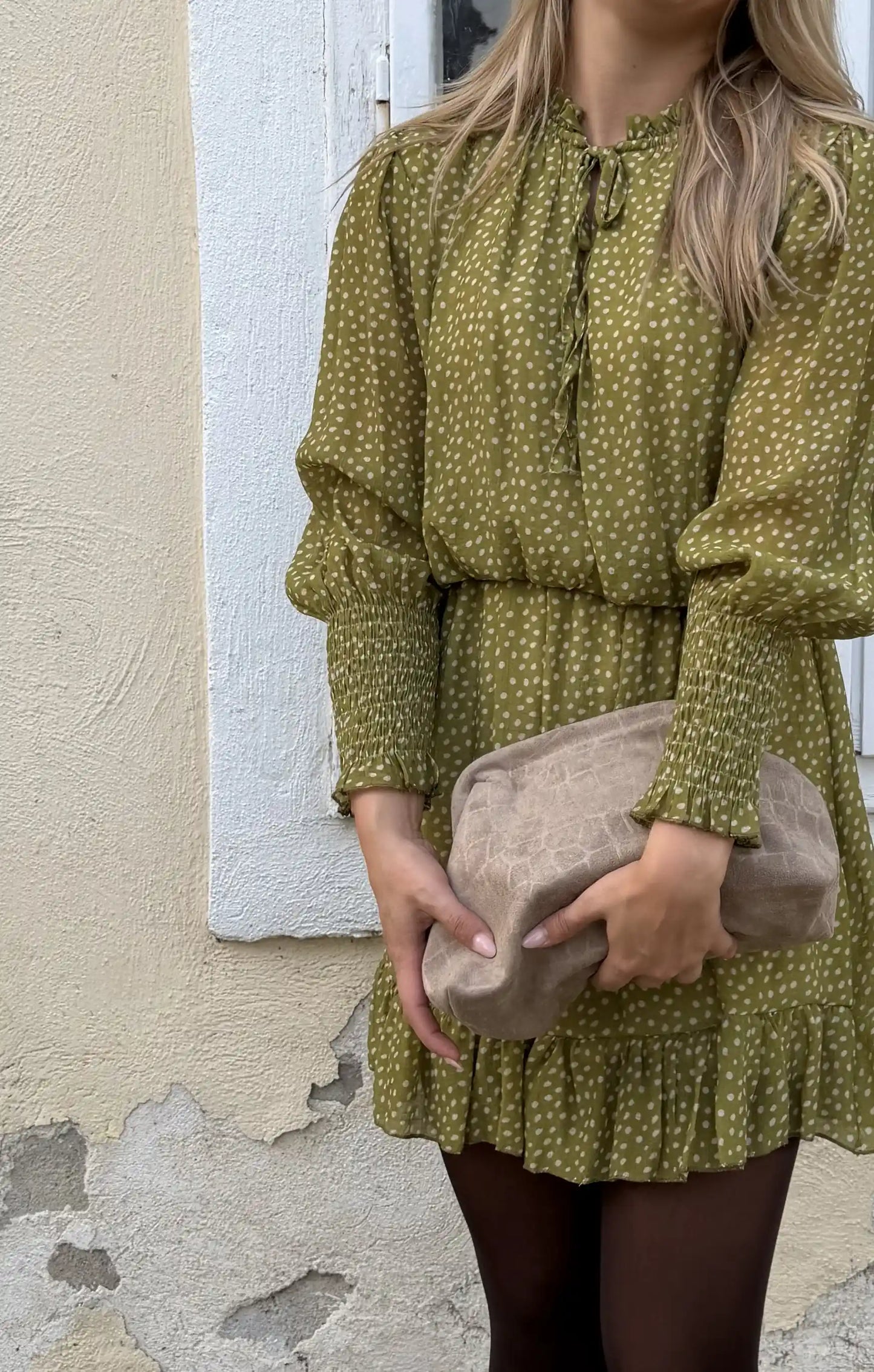 Kleid "Autumndots" Avocado