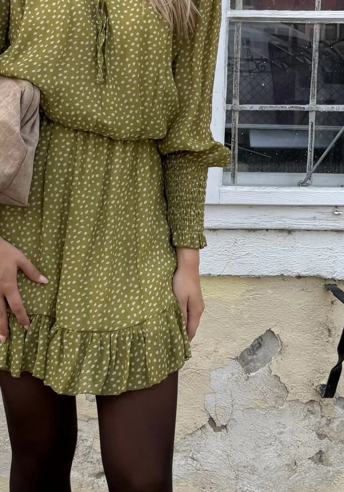 Kleid "Autumndots" Avocado