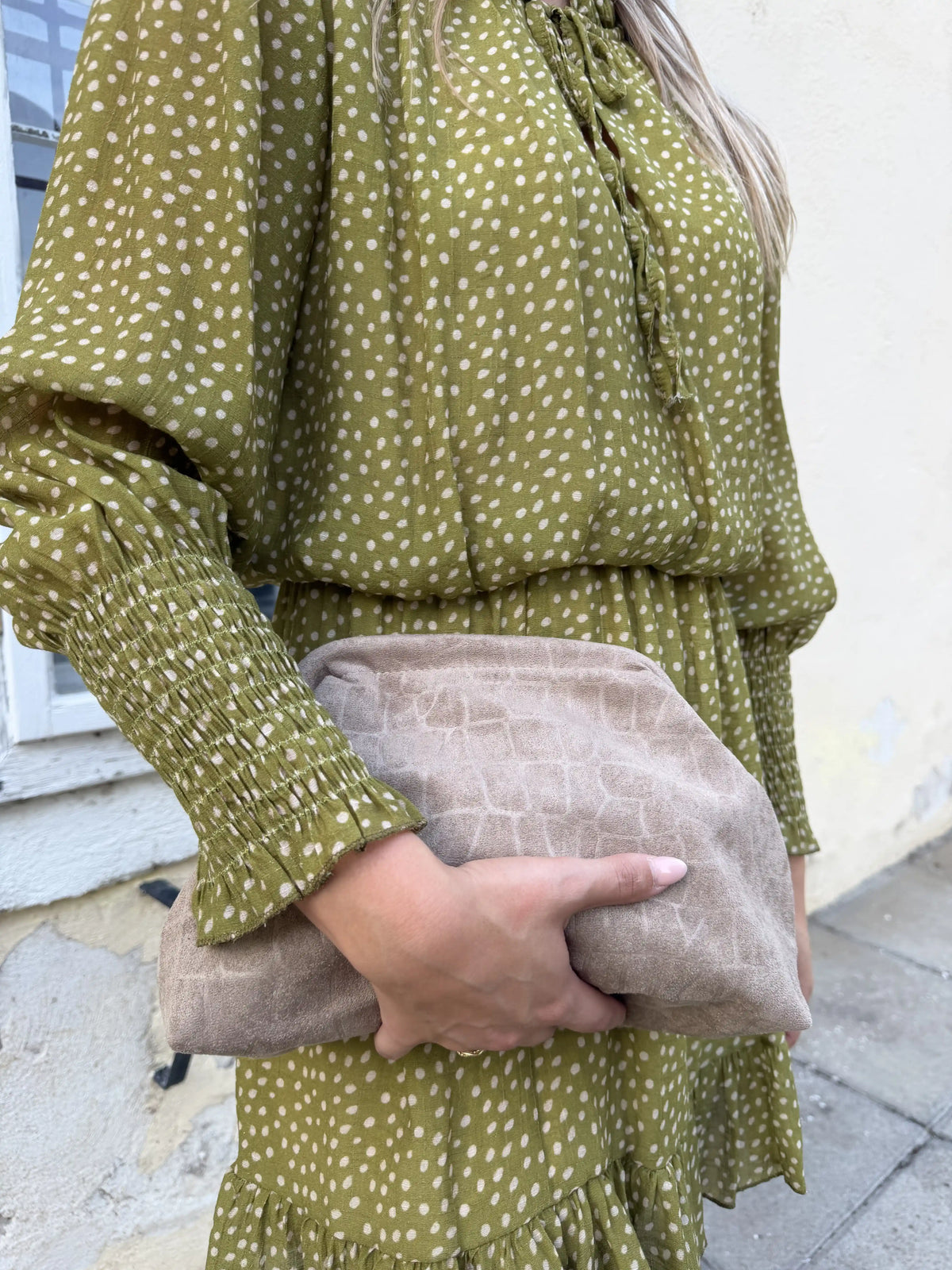 Kleid "Autumndots" Avocado