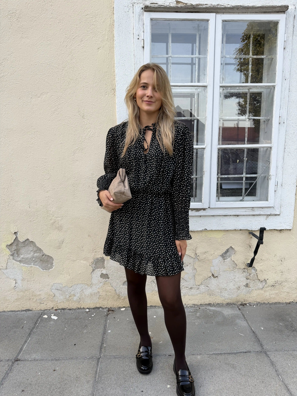 Kleid "Autumndots" Schwarz