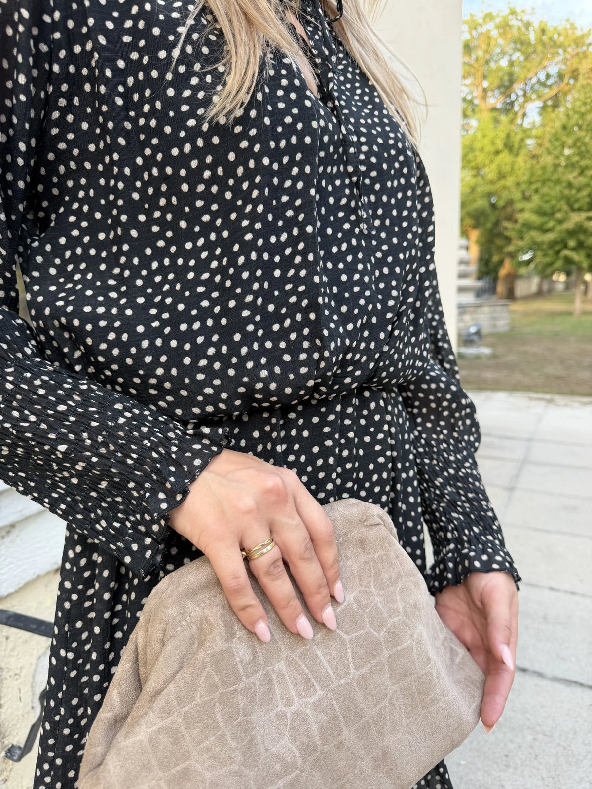Kleid "Autumndots" Schwarz