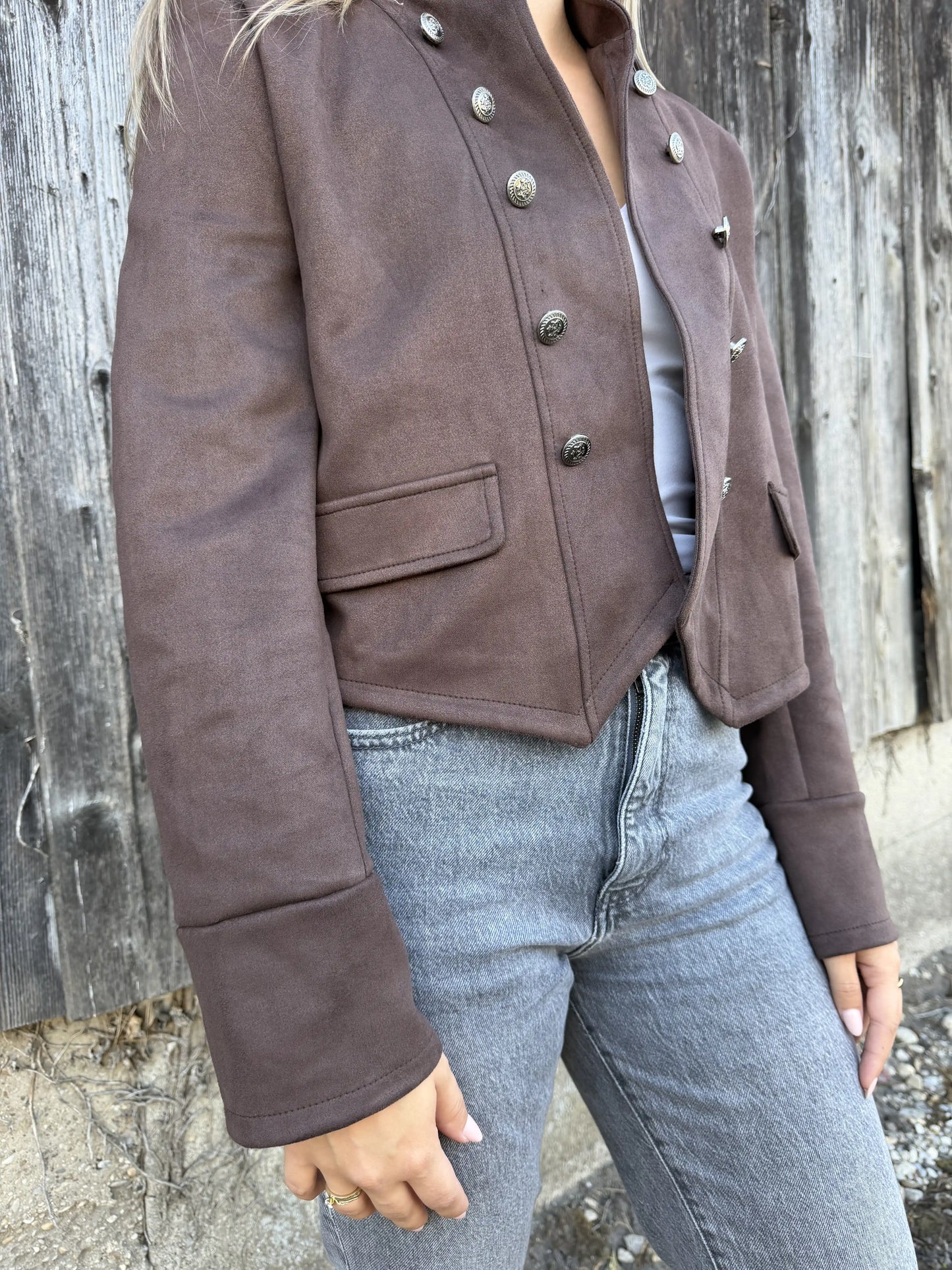 Jacke "Military" Schokobraun