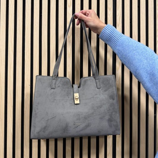 Tasche "Luxe Suede" Grau