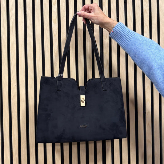 Tasche "Luxe Suede" Schwarz