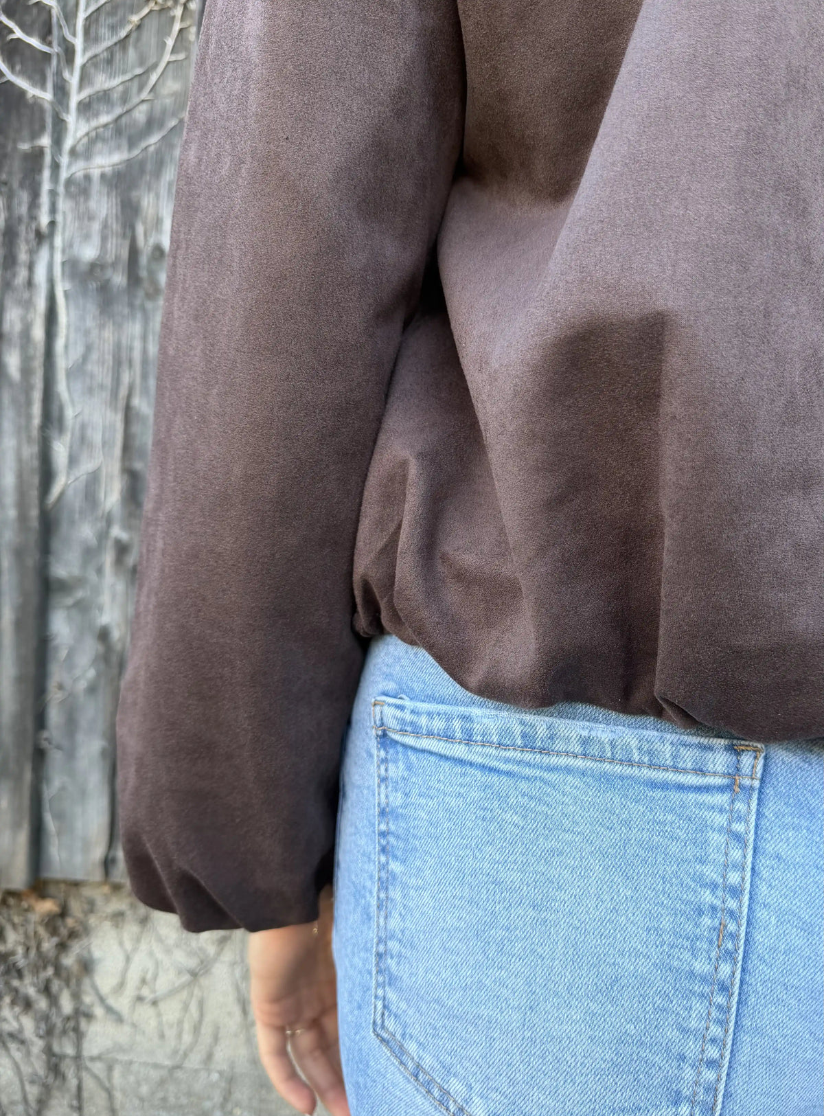 Bomberjacke "Velvet" Schokobraun