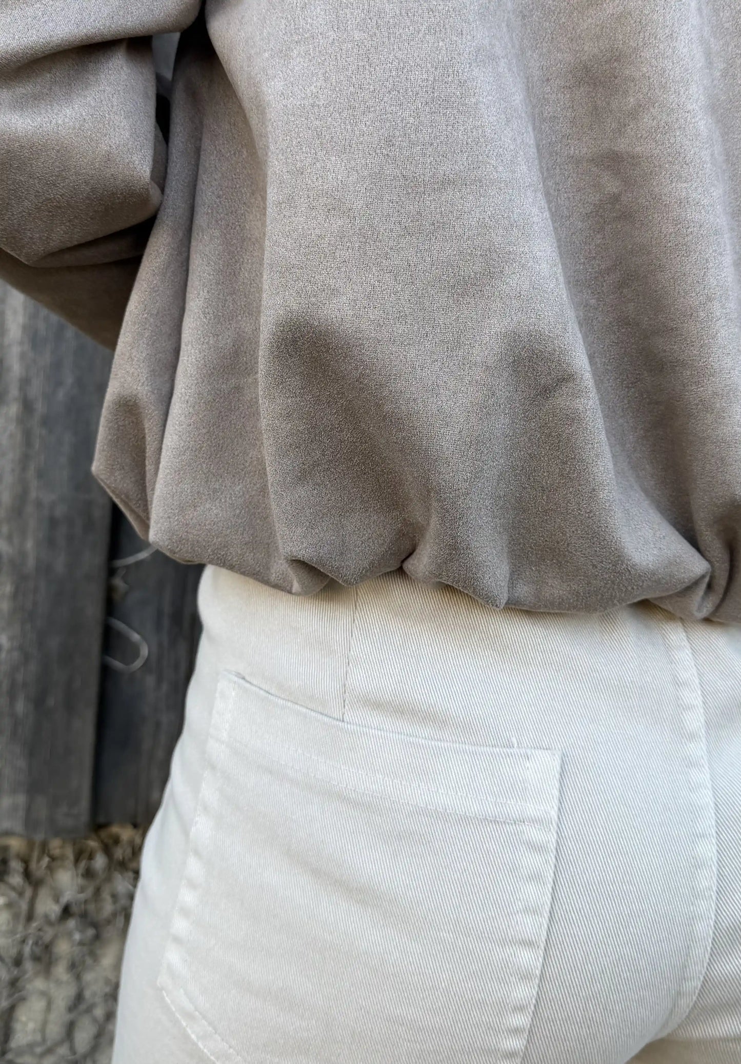 Bomberjacke "Velvet" Taupe