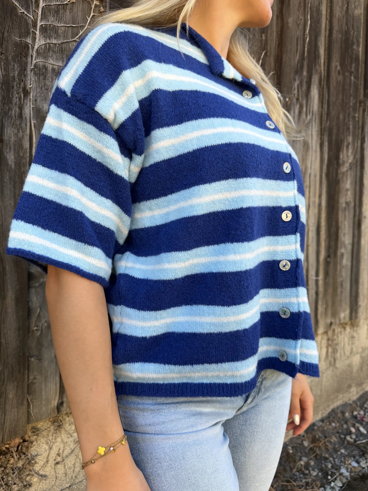Cardigan "Happystripes" Blau