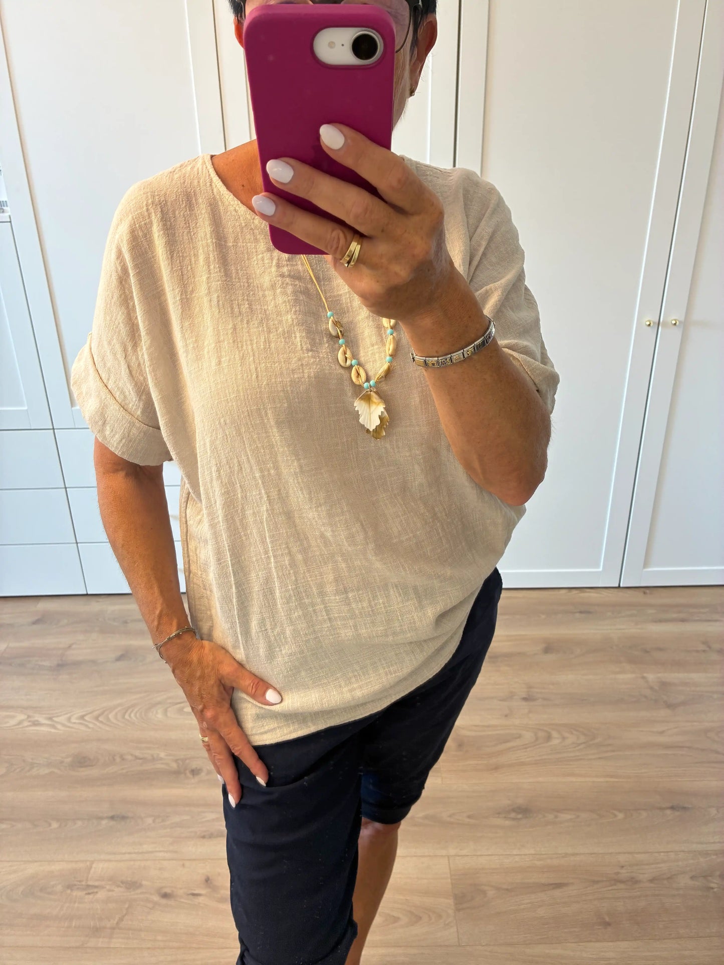 Shirt "Linooptik" Beige