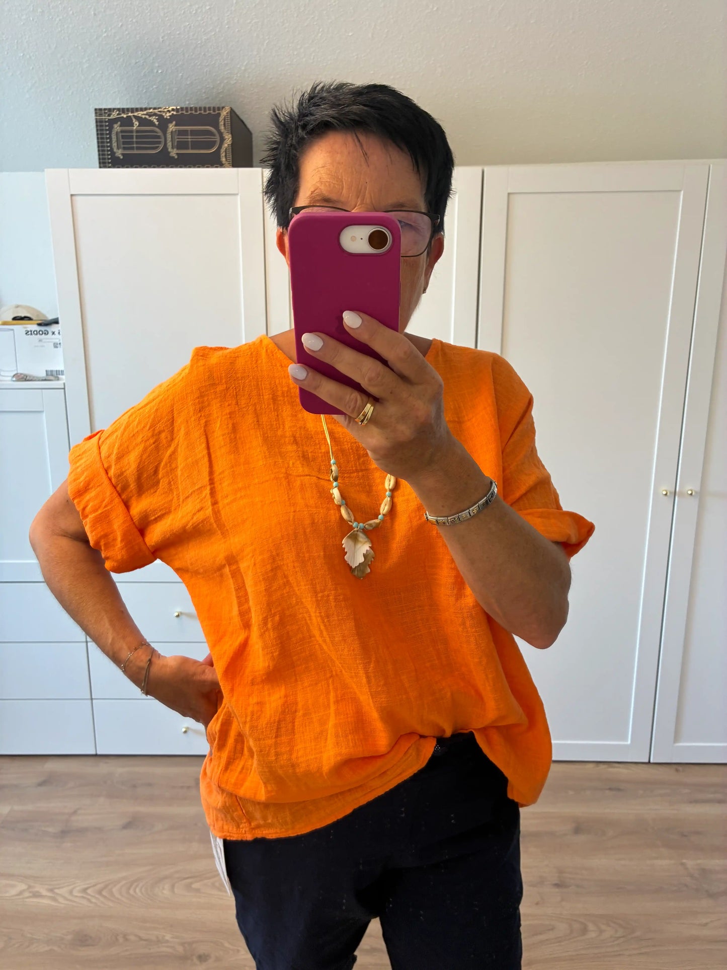 Shirt "Linooptik" Orange