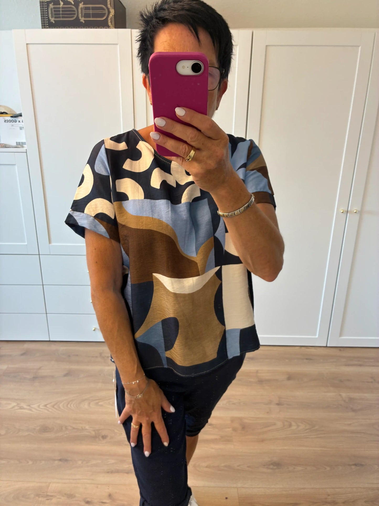 Bluse "Retro" Blau