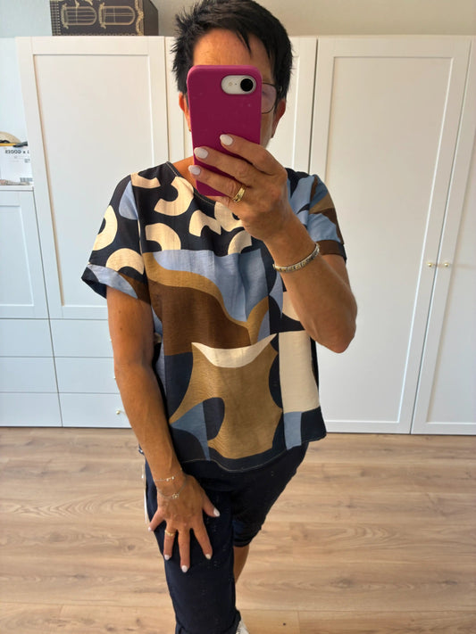Bluse "Retro" Blau